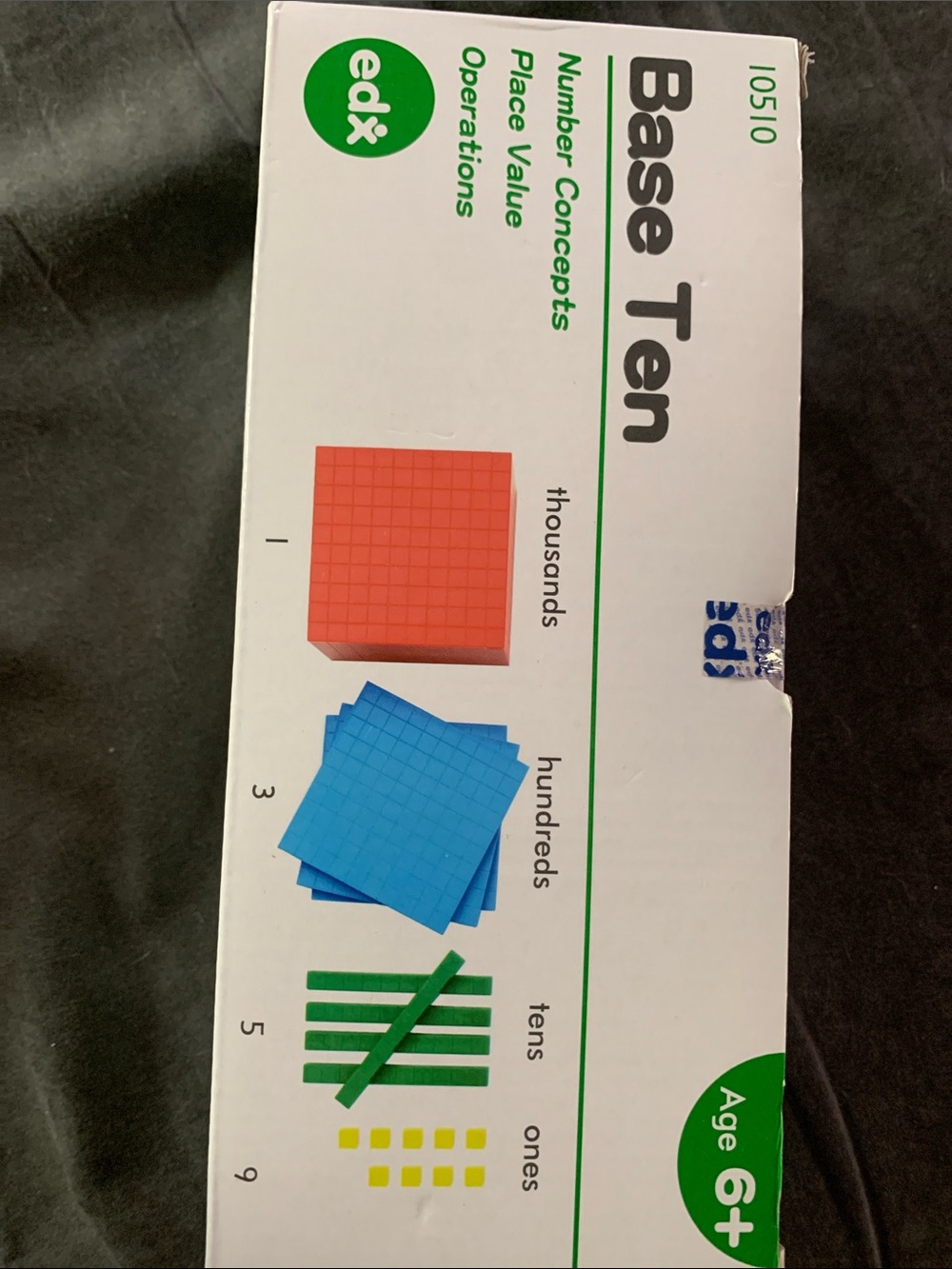 NIB Learning Base Ten Place Value Manipulatives - Blue/Green/Red -